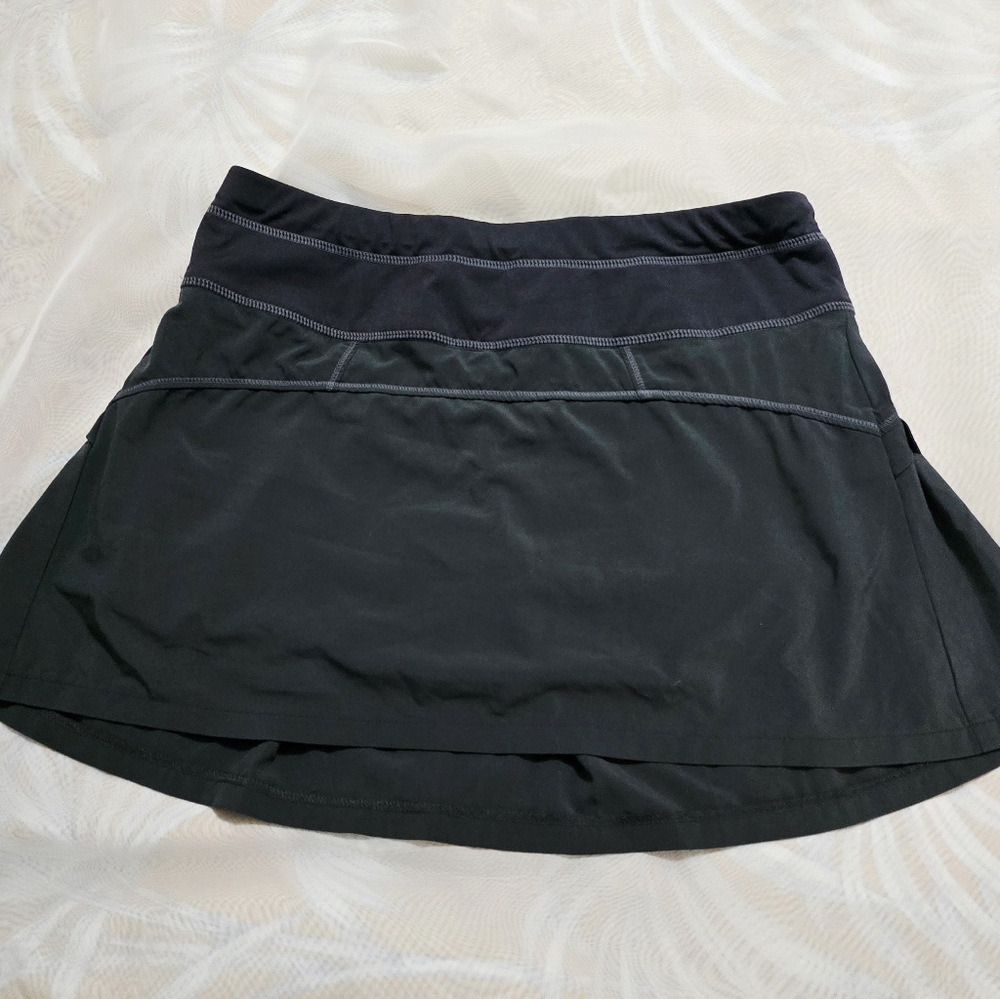 Athleta Grey Yellow Tennis Mini Skort Skirt
